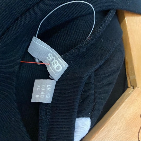 ASOS NWOT black and white color block dress 8 above the knee - Picture 3 of 4